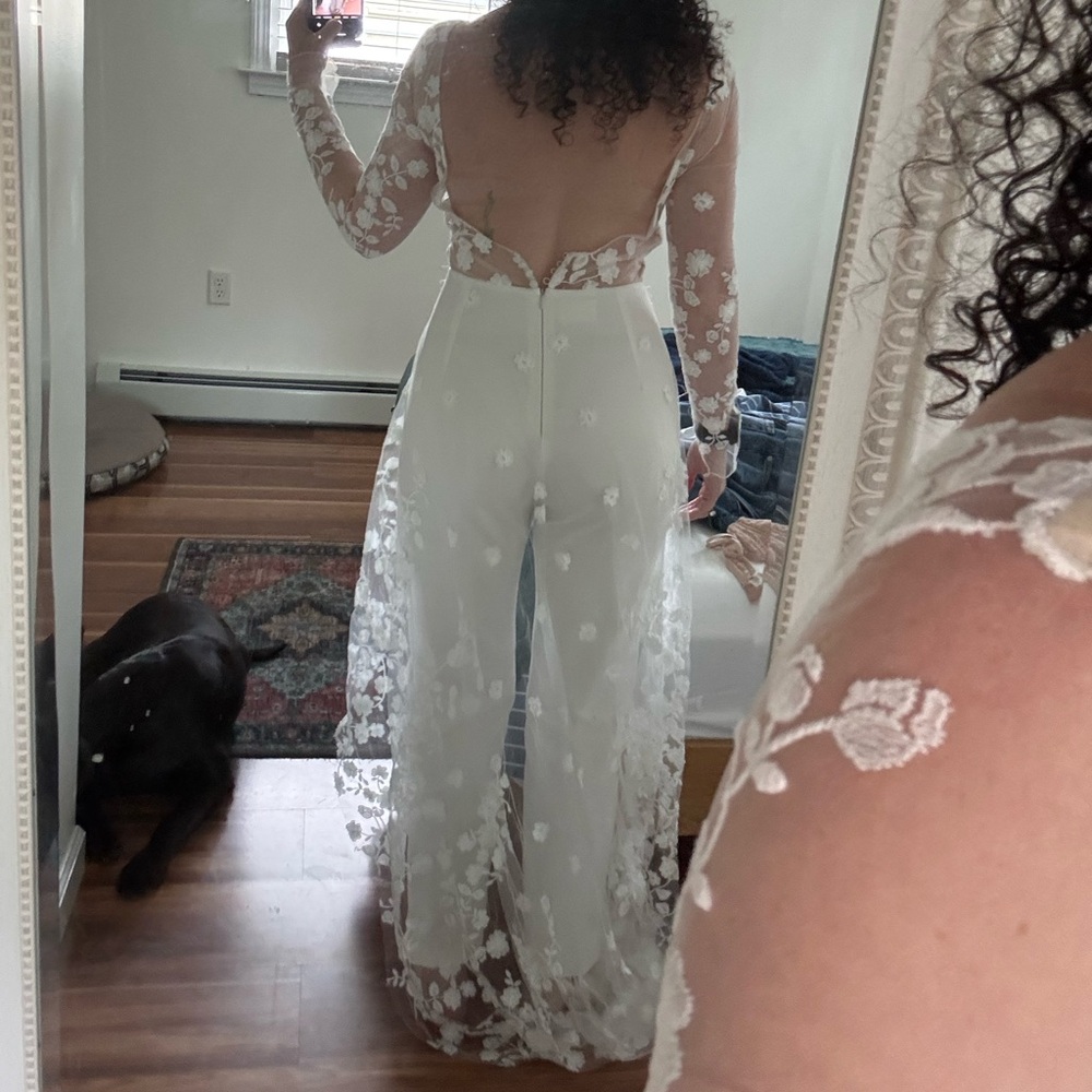 Rime Arodaky White Floral Jumpsuit - Picture 4 of 8